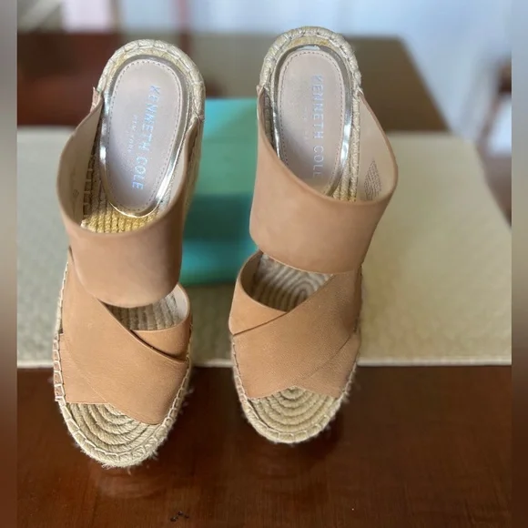 Kenneth Cole New York Olivia X Band Wedge Sz 7.5 - Picture 6 of 16